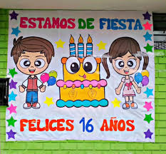 Colegas les comparto ideas de Carteles por Aniversario de su I.E ?