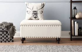 Aspire juliana chaise the upholstered storage bench with the arm is a stylish piece of furniture perfect for a modern interior with a vintage soul. Hometrends Upholstered Storage Nail Head Trim Bench Walmart Canada