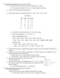 In boolean expressions, how are enum values used (written)? Boolean Expression Forms Sum Of Products Sop Write