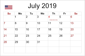 July 2019 Public Holidays Calendar Usa Holiday Calendar Federal Holiday Calendar Holiday Printable Templates