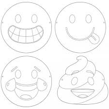 Imprimer gratuitement au format a4. 12 Masques A Colorier Emoji Crazy Pour L Anniversaire De Votre Enfant Annikids