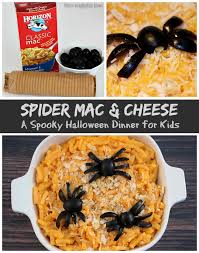 Each of these halloween menus will allow you to send your guests into the night feeling ready to scoop up as much candy as they possibly can; Spider Macaroni Cheese For A Spooky Halloween Dinner Where Imagination Grows