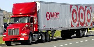 A Red And White Semi Truck With Target S Bullseye Logo Paris Texas Social Responsibility Hurricane