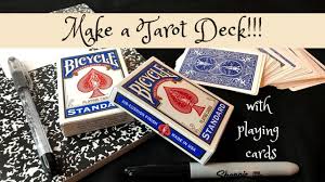 Use these free templates for microsoft the size of your cards will depend on the game you plan to play, although these are your own following are four free playing card templates that you can personalize and use as you wish. Diy Tarot Deck How To Make Your Own Using Two Decks Of Playing Cards And A Sharpie Youtube