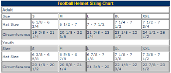 American Football Helmet Size Chart Vast