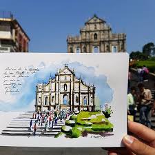 Read more on ruins of st paul. Most Iconic Place In Macao Ruins Of St Paul S Macau Macao Ruinsofstpaul Urbansketch Urbansketchers Watercolors Travel Sketches Urban Sketchers Tourism