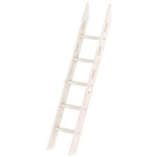 Structure en mdf de haute qualité et pieds en bois de. Classic By Flexa Echelle Inclinee Blanchi Pour Lit Mezzanine Avec Poignees Integrees Abitare Kids