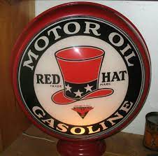 Rare Original Red Hat Gas Globe Vintage Gas Pumps Old Gas Pumps Old Gas Stations