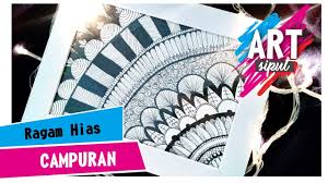 Ragam hias dapat dihasilkan dari proses menggambar, memahat. Menggambar Ragam Hias Campuran Flora Geometris Youtube