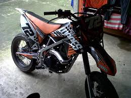Rangka bebek modif klx, modif klx body gordon, honda jupiter mx modif klx, modif klx bf, modif klx terbaik, modif klx modifikasi motor trail: Kawasaki Klx 150 Cc Modifikasi Logesagus