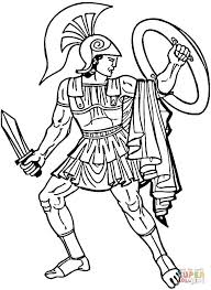 Ancient Greek Coloring Pages Greek Warrior Ancient Drawings Greece Art
