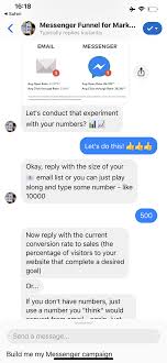 Just speak to the bot at: Messenger Marketing Agency Bot For Messenger Botmakers