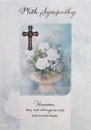 How to sign a sympathy card. With Sympathy Greeting Card Loss Of Loved One Flowers Cross Theme Brand New Sympathy Greetings Sympathy Cards Cards