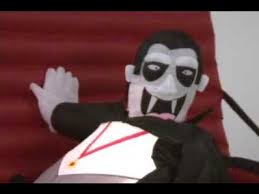 Airblown Inflatable Rising Vampire in Coffin Video
