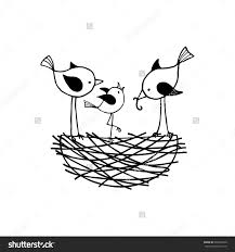 Image Result For Sparrows Nest Drawn Logo Simple Bird Drawing Bird Drawings Bird Line Drawing