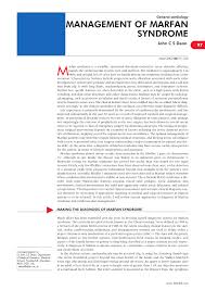 Pdf Management Of Marfan Syndrome