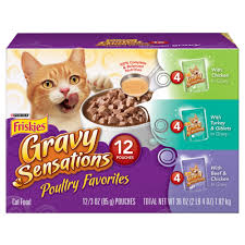 Purina Friskies Gravy Sensations Poultry Favorites Variety Pack Wet Cat Food 3oz Pouch 12ct Purina Friskies Wet Cat Food Friskies