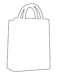 Black And White Bag Outline Printable Shopping Bag Template Shopping Bag Pattern Shopping Bag Design Templates Printable Free