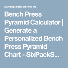 bench press pyramid calculator generate a personalized