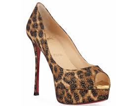 Christian Louboutin Brown Fetish Peep 130mm Leopard Lurex Panther Animal Print C029 Pumps Size Eu 38 5 Approx Us 8 5 Regular M B 41 Off Retail