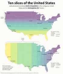 The set of numbers are coordinates, referred to as latitude and alone these numbers aren't particularly useful. How Split The United States Into Areas Of Similar Population Vivid Maps