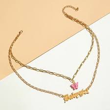Download Pwfe Pwfe Bohemian Angel Letter Double Layer Necklace Acrylic Butterfly Charm Choker Necklace Vintage Layered Jewelry Gift Walmart Com Walmart Com