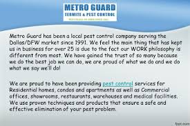 We metro guard termite & pest control have lot of experience nearly 2 decades in dealing with the mouse and termite control — commercial services: Residential And Commercial Pest Control Services Ppt Download
