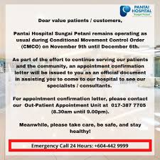 08000 sungai petani, kedah tel no.: Notice Pantai Hospital Sungai Petani Facebook