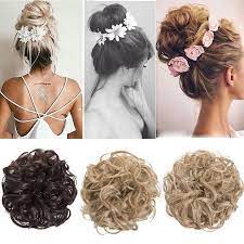 Messy Bun Hair Extensions Hair Piece Bun Pony Scrunchie Wavy Curly Wrap Long Uk Extensions Piece Pony Bun Hair Piece Thick Hair Styles Bun Hairstyles