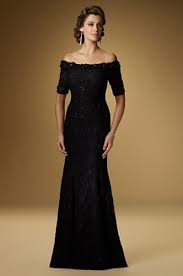 Check Out The Deal On Rina Di Montella 1531 Elbow Sleeve Off Shoulder Lace Formal Dresses At French Nove Long Mothers Dress Groom Dress Mother Of Groom Dresses