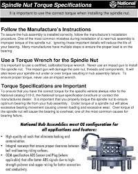 Spindle Nut Torque Specifications Pdf Free Download