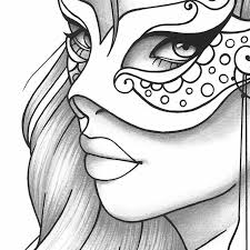 Printable adult african mask coloring page. Pin On Desenhos 2