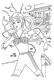 Roller skate coloring page to color, print or download. Barbie Playing Roller Skate Coloring Pages Barbie Coloring Pages Coloring Home