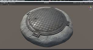 Sewer Hatch Pack 1 Lods Three Texture Options 3d Model 3d Model Model Sewer