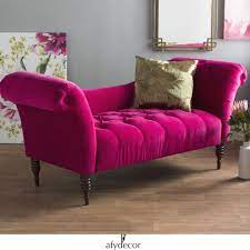 Be Bold Be Different With This Magenta Chaise Lounge Afydecor Chaiselounge Furnitureonlineshop Sofaso Furniture Living Room Furniture Chaise Lounge Sofa