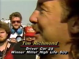 June 14, 1987: At the time, it was hard to believe when Tim Richmond won  the Pocono 500. Very sick, missed the first half of the 1987 season, first  race back, he puts it in victory lane, Richmond was ...