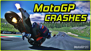 Motogp 20 Crashes Compilation 12 Czech Gp Brno Pc Game Youtube