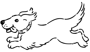 Happy Dog Clipart In 2020 Dog Clip Art Dog Line Art Dog Coloring Page