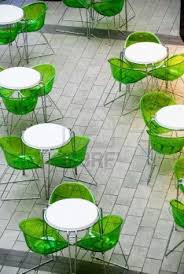 I Love The Bright White Tables With The Clear Acrylic Chairs In Emerald Seen On Http Www 123rf Com Photo Acrylic Chair White Table Bright White