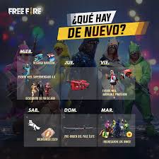 Mulai desember 2020, kami akan membagikan giveaway skins dan gift khusus game free fire dan mobile legends. Llego La Agenda Semanal Ya Garena Free Fire Facebook