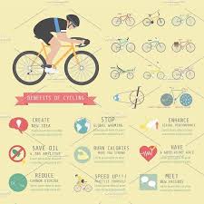 cyclist bike riding benefits infographic cycling benefits