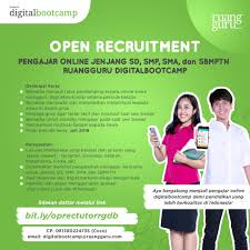 Ruang guru download bisa kalian dapatkan di playstore secara gratis. Belajar Dong On Twitter Ruangguru Membuka Lowongan Untuk Menjadi Pengajar Online Dalam Program Ruangguru Digitalbootcamp Dari Seluruh Indonesia Lho Ayo Daftar Kan Dirimu Melalui Link Di Bawah Ini Ya Https T Co B2ipeazrgf