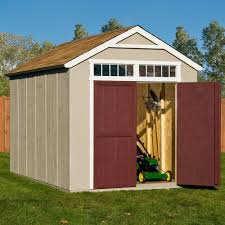 Handy Home Products Majestic 8 Ft X 12 Ft Wood Storage Shed 18631 8 The Home Depot Wood Storage Sheds Storage Shed Shed