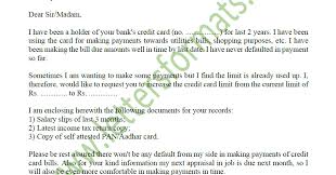 How to increase credit limit on icici credit card. Draft Letter To Bank For Credit Card Limit Enhancement Increase