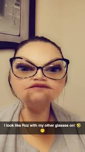 I look like Roz from Monster's Inc with my other new glasses