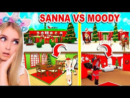 Iamsanna Vs Moody New 20 Minute Christmas House Build Challenge In Bloxburg Roblox Youtube In 2020 Christmas House Building A House Roblox