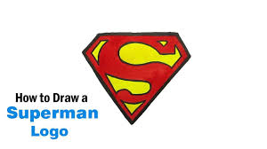 Next, repeat the previous process to draw another smaller diamond shape to form the thick border of superman's logo. How To Draw Superman Logo Easy Drawing For Kids Colourcups Tv Facebook