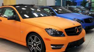 2013 Mercedes Benz C Class Coupes Wrapped In Matte Green Blue Orange By Dbx Benz C Mercedes Mercedes Benz