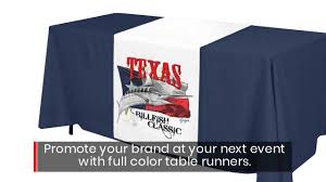 Table Runners Custom Printed Branded With Your Company Logo Logoclot Printed Table Runner Custom Print Colorful Table