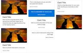 Card is a responsive content container with an a card is a flexible and extensible content container. How To Create Bootstrap 5 Card Layouts Webnots
